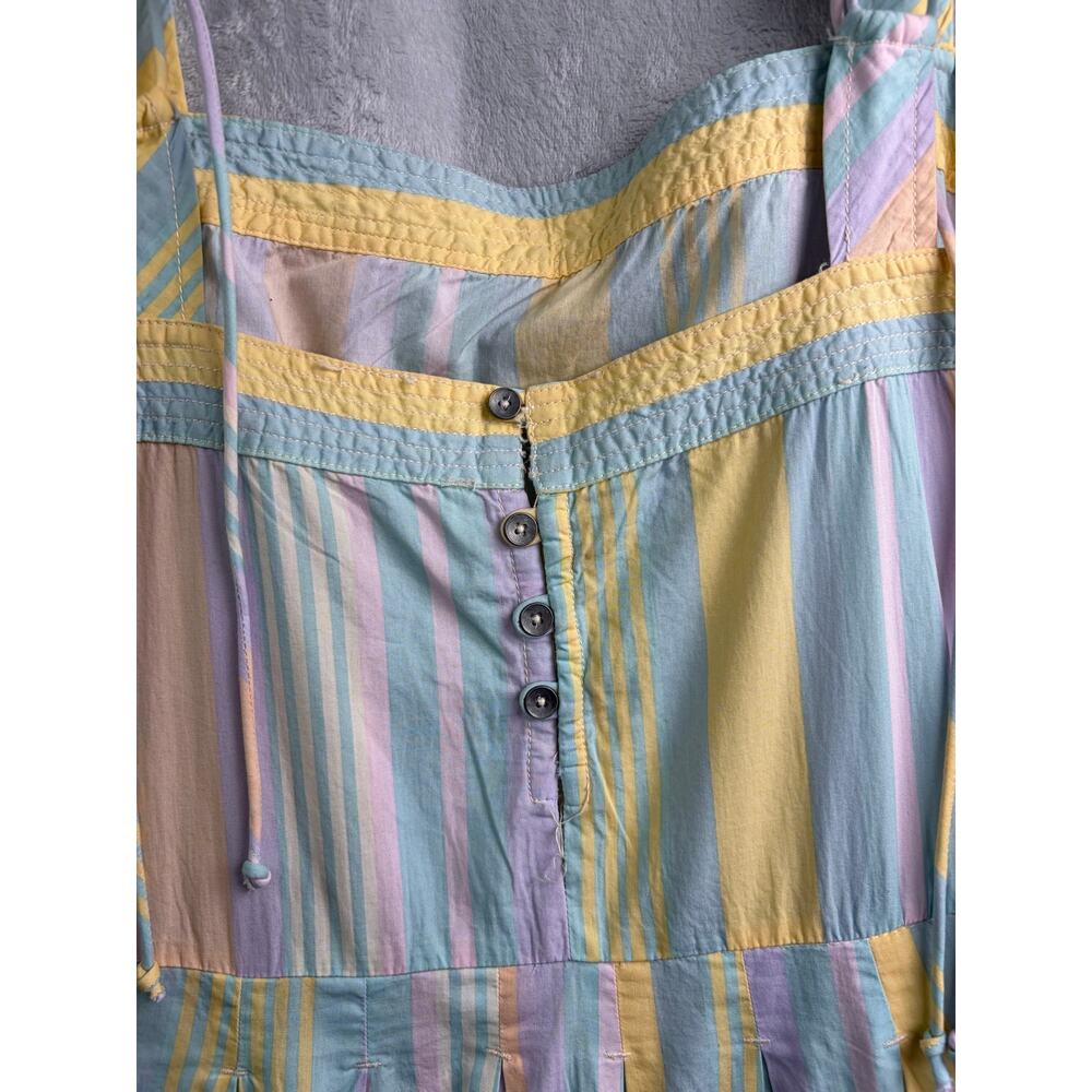 Free People Primavera Stripe Cotton Pastel Midi Dress  - Size M - Picture 7 of 9